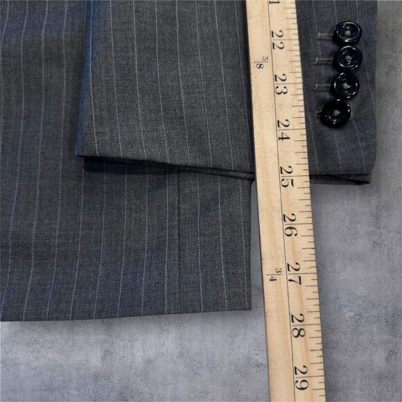 OXXFORD CLOTHES  Mens Blazer Sport Coat Two Button Jacket 46R Wool Gray - Picture 9 of 11